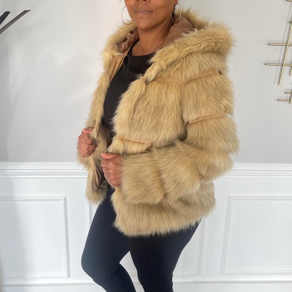 Faux fur coat